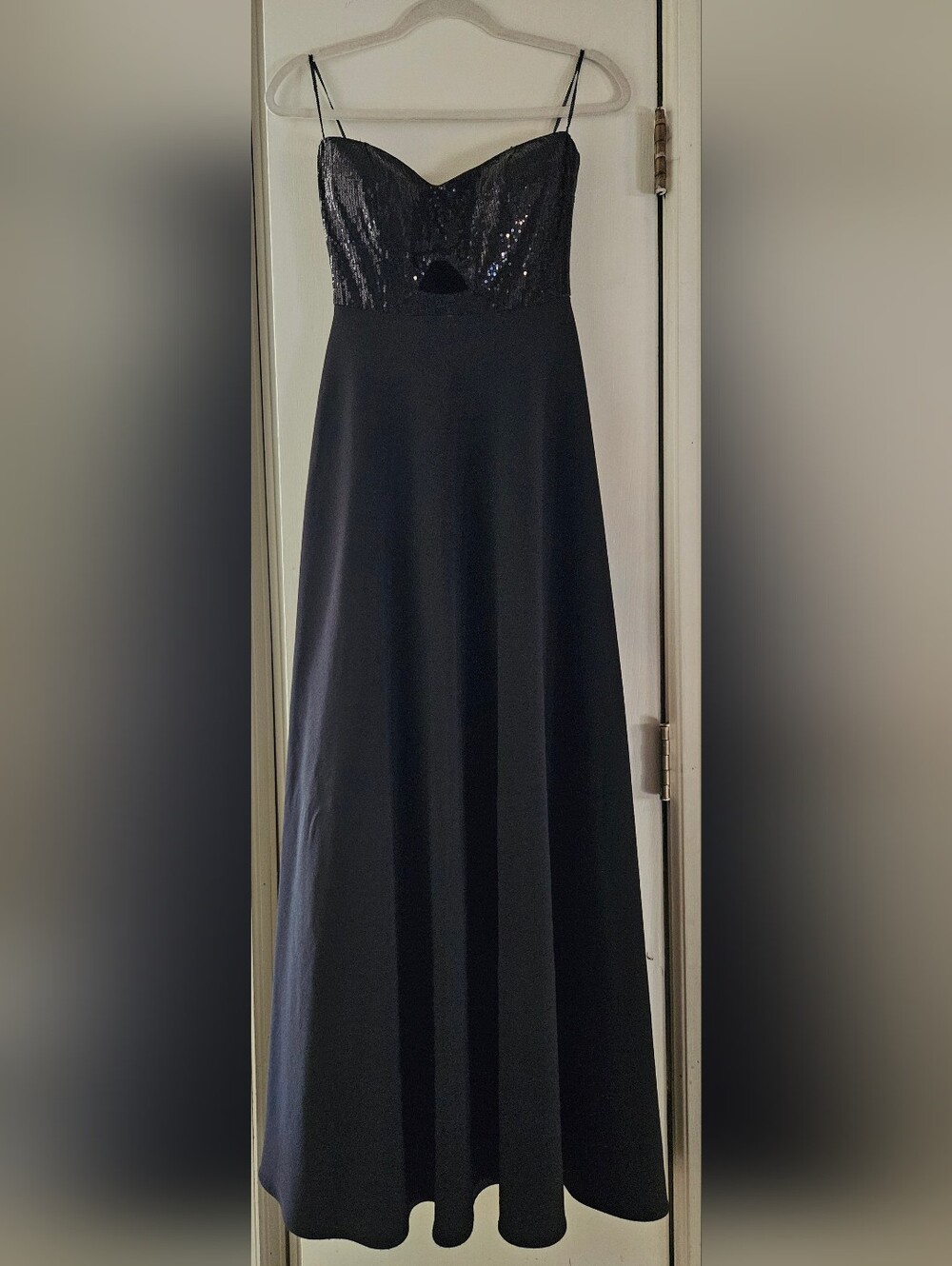 JUMP Apparel Black Boned Bodice Fit & Flare Maxi Dress
